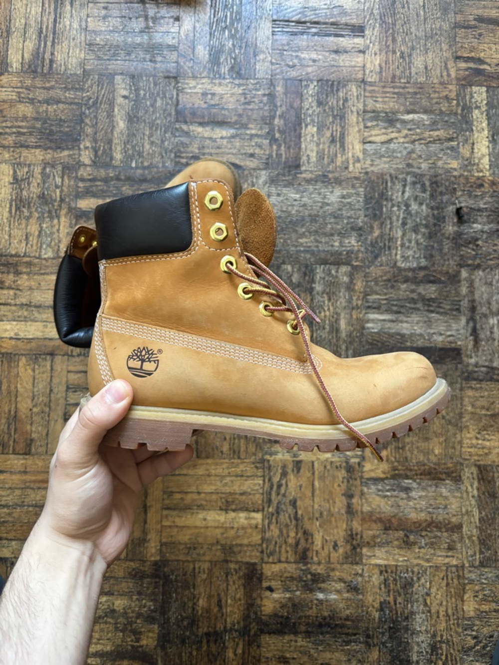 Timberland Wheat and Black Premium Work Boot